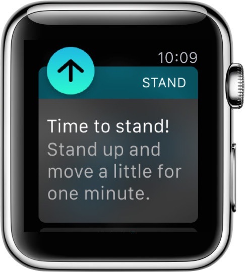 Promemoria di stand su Apple Watch
