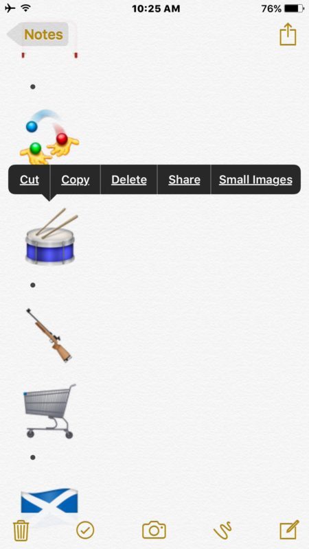 Copia un'immagine di Emoji per l'invio