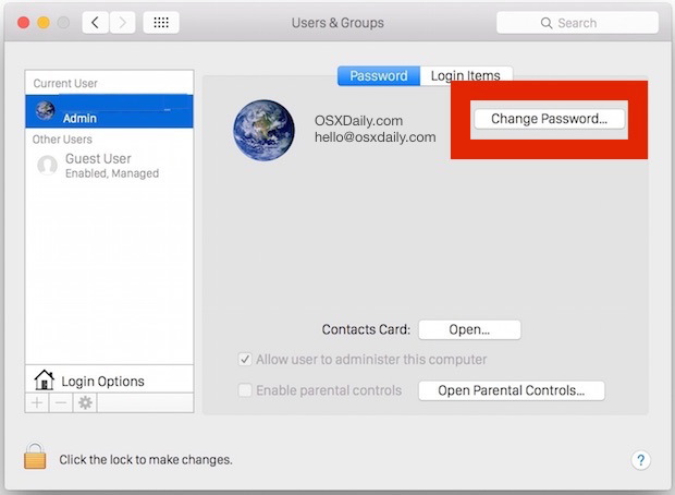 Permetti alla password di iCloud di accedere a Mac OS X e sbloccare il Mac