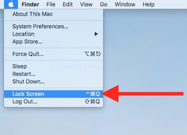 Come bloccare lo schermo in MacOS tramite il Menu Apple