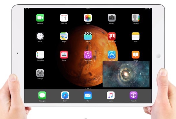 iPad con modalità Picture in Picture