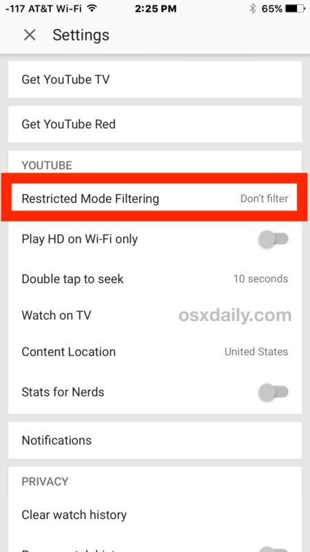 Come abilitare il filtro Modalità restrittiva su YouTube per iPhone e iPad