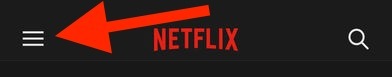 Pulsante Menu in Netflix