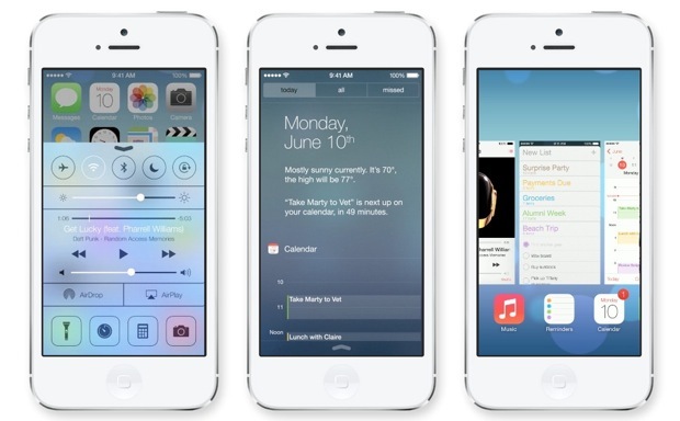 screenshot di iOS 7
