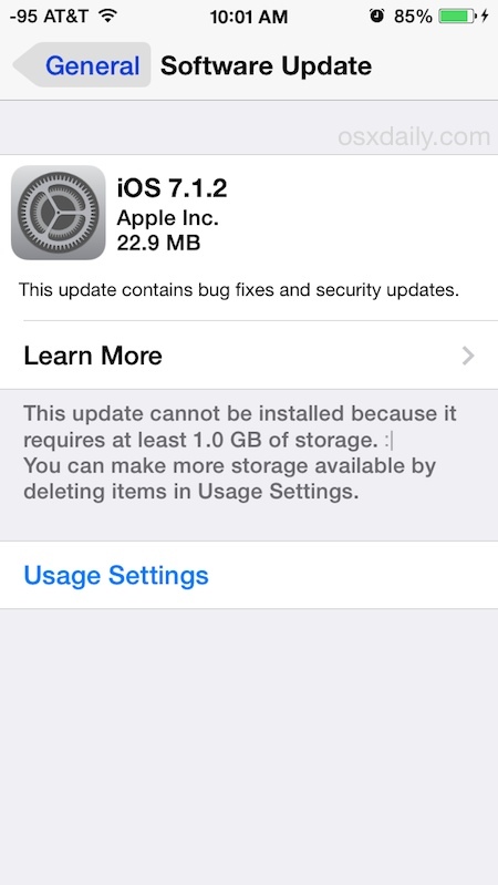 Scarica l'aggiornamento iOS 7.1.2 con OTA
