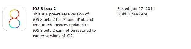 iOS 8 beta 2 al Dev Center