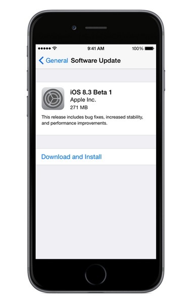 Installazione beta 8.3 iOS