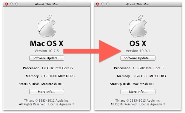 Aggiorna OS X Lion a OS X Mavericks