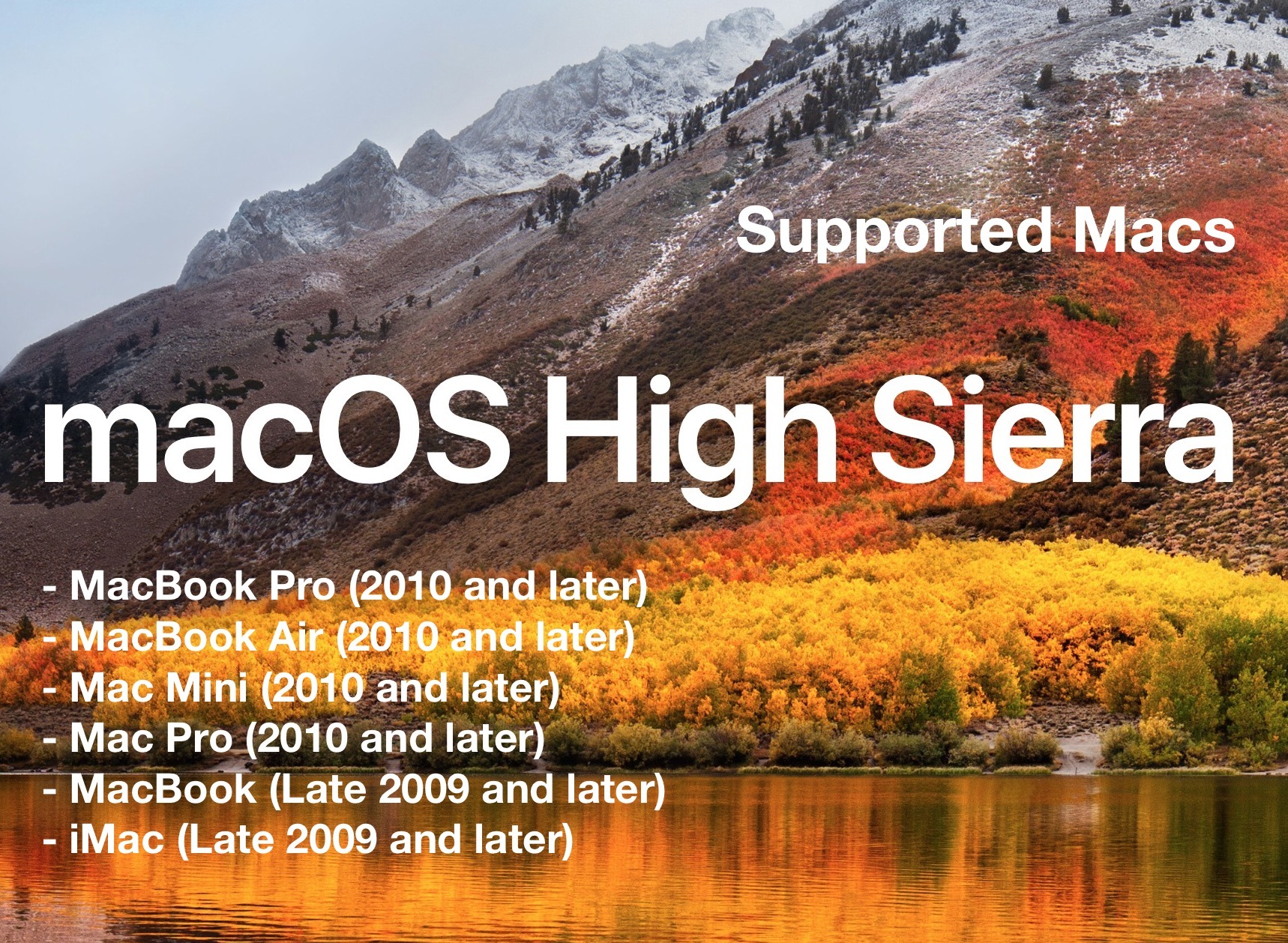 Elenco di compatibilità macOS High Sierra