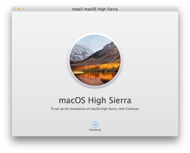 Installer MacOS High Sierra