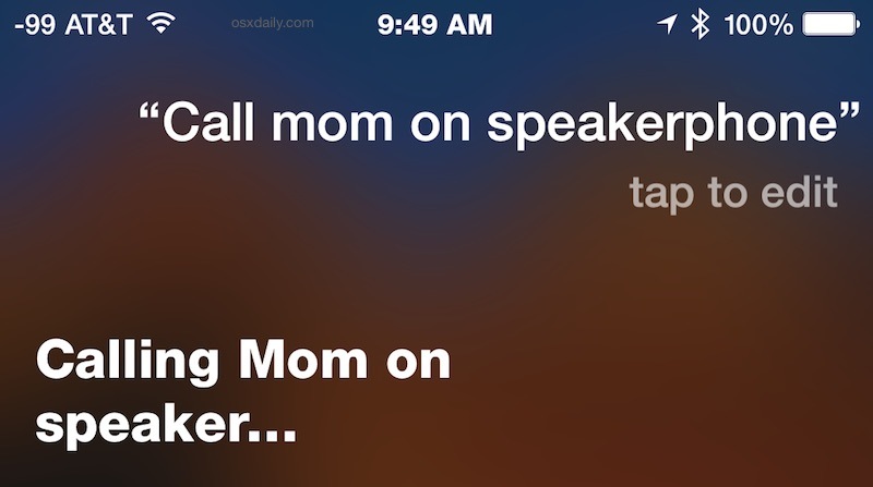 Effettua chiamate tramite altoparlante da iPhone con Siri