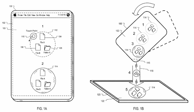 versare il gesto come visto nel brevetto Apple
