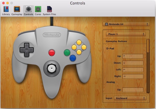 Personalizzazione del controller di gioco dell'emulazione OpenEmu N64