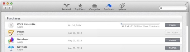 Download OS X Yosemite in App Store