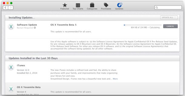 OS X Yosemite Beta 5