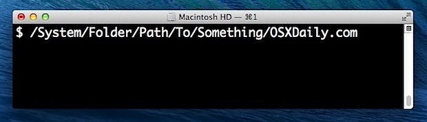 Percorso file o cartella in Mac OS X