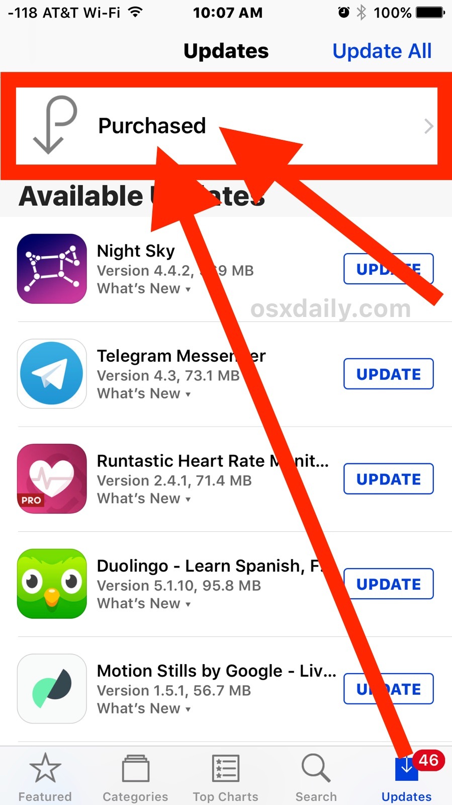 Accedi alle app acquistate su iOS App Store per iPhone