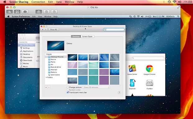 Controllo remoto di un altro Mac con Condivisione schermo in OS X