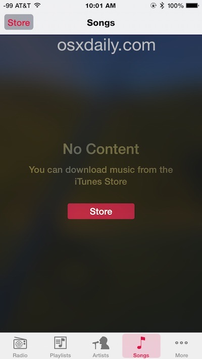 Tutta la musica cancellata da un iPhone