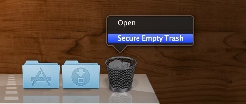 Secure Empty Trash su un Mac
