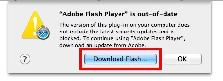 Scarica Adobe Flash in Mac OS X Safari
