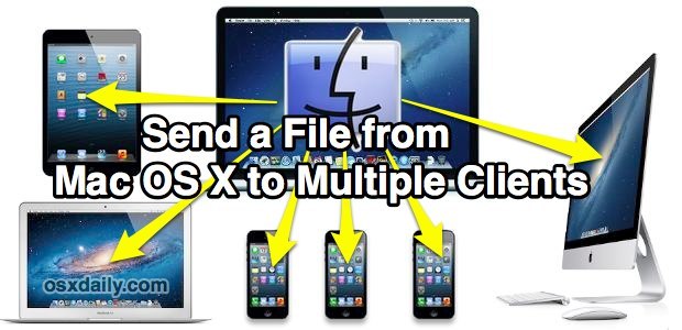 Invia un file da un Mac a più Mac e Client iOS