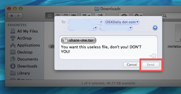 Invia un file da un Mac a più client OS X e iOS