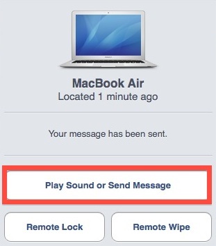 Invia un messaggio a un Mac da iCloud