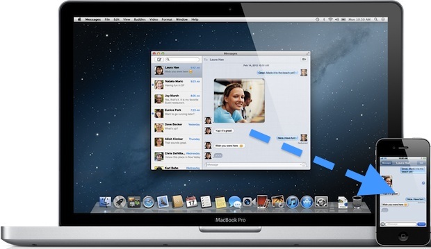 Invia file a iOS da Mac con iMessage