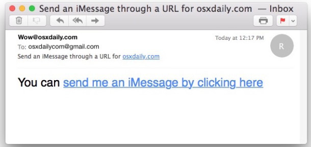 Avvia un iMessage dal web o e-mail con un trucco URL