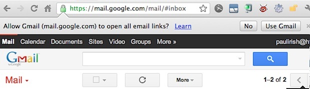Gmail come email predefinita in Chrome