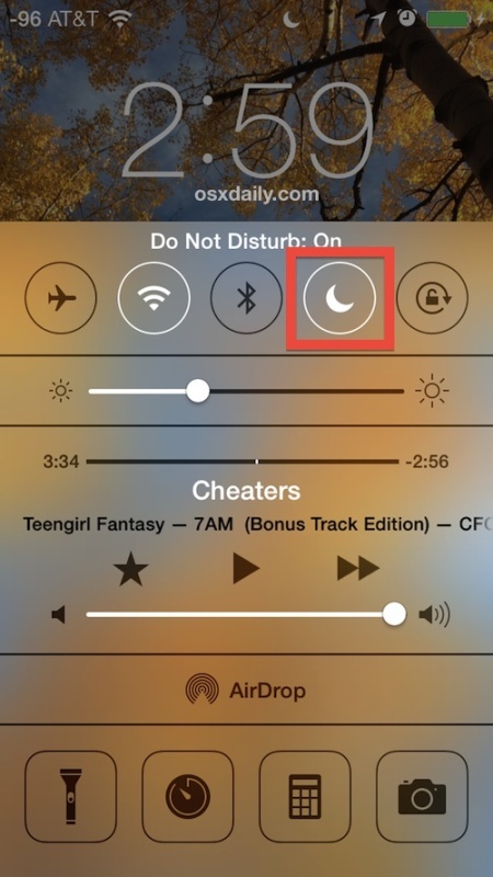 Modalità Non disturbare in iOS per iPhone