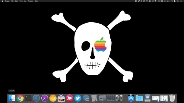 Mac Pirate Flag sfondo del desktop retrò desktop Mac