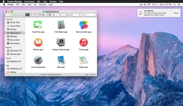 Condivisione schermo in OS X