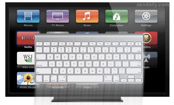 Utilizza una tastiera wireless con Apple TV