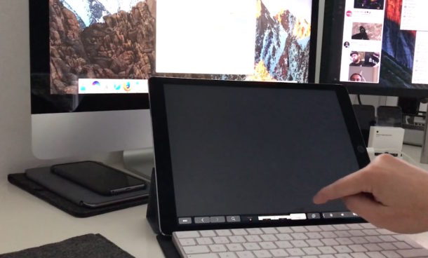 Demo Touch Bar su Mac con iPad per il tocco