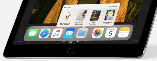 Dock per iPad iOS 11
