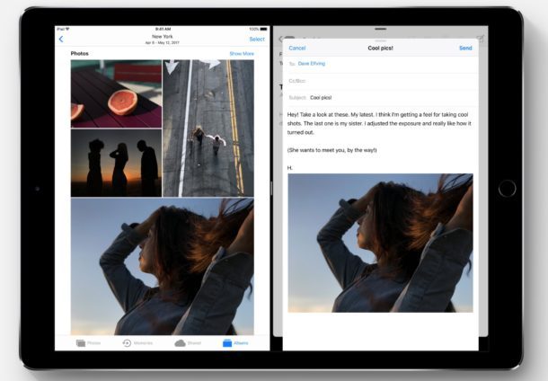 iOS 11 trascina e rilascia su iPad