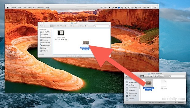 Copia i file tra Mac con Screen Sharing in OS X