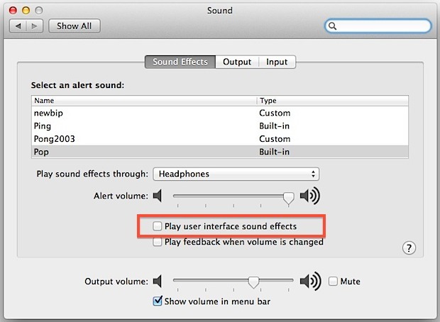 Interrompi la schermata e svuota gli effetti audio in Mac OS X