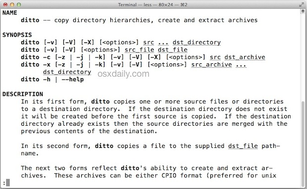 La pagina man ditto spiega come usarlo per copiare file e directory in modo avanzato
