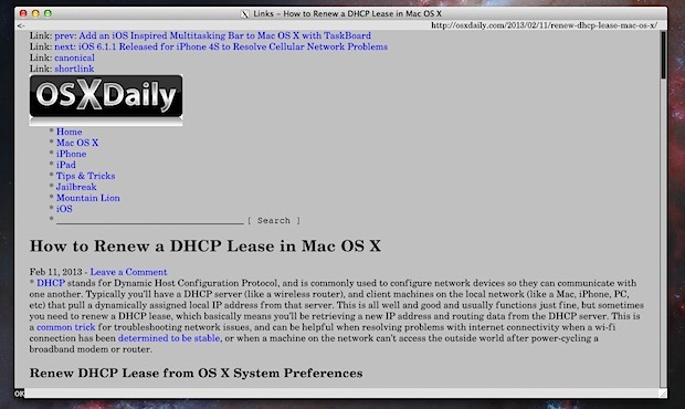 Browser Lynx in X11 con supporto immagini