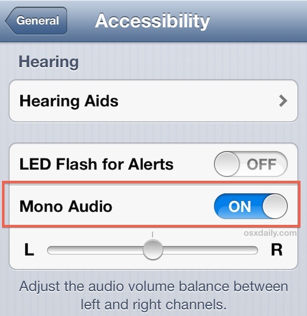 Usa Mono Audio in iOS quando gli altoparlanti o le cuffie smettono di funzionare correttamente