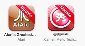 Badge di aggiornamento app sulle icone di iOS